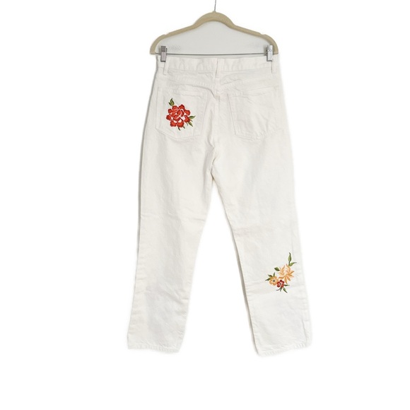 Reformation Cynthia Floral Jeans Embroidered Straight Leg Jeans Size 30 NWT - Picture 8 of 9